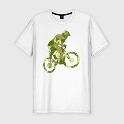 Мужская slim-футболка BMX Camouflage Retro
