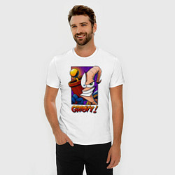 Футболка slim-fit Jim Groovy!, цвет: белый — фото 2