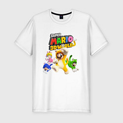 Футболка slim-fit Super Mario 3D World Nintendo Team of heroes, цвет: белый