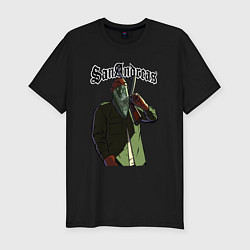 Футболка slim-fit GTA Orange gangster, цвет: черный