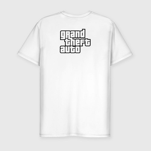 Мужская slim-футболка GTA San Andreas girl / Белый – фото 2