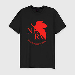 Футболка slim-fit Nerv в Neon Genesis Evangelion, цвет: черный