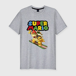 Мужская slim-футболка Bowser Super Mario Nintendo