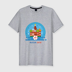 Мужская slim-футболка 2018 - Russia