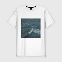 Мужская slim-футболка Everything comes in waves