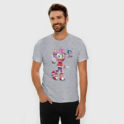 Футболка slim-fit Sonic Amy Rose Video game, цвет: меланж — фото 2