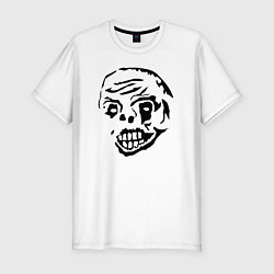 Мужская slim-футболка Zombie face