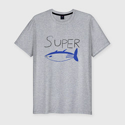 Футболка slim-fit Super tuna jin, цвет: меланж