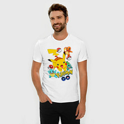 Футболка slim-fit ПОКЕМОНЫ POKEMON, цвет: белый — фото 2