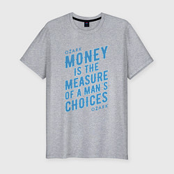 Мужская slim-футболка Money is the measure