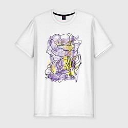 Мужская slim-футболка Розы Коллекция Get inspired! 788-r1-Gi