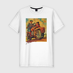 Мужская slim-футболка Motorcycle Retro