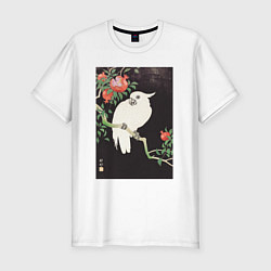 Мужская slim-футболка Cockatoo and Pomegranate