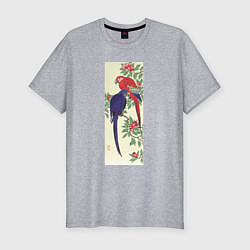 Футболка slim-fit Red and a Blue Parrot, цвет: меланж