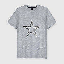 Мужская slim-футболка Звезда star