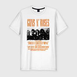 Футболка slim-fit GUNS-N-ROSES АФИША, цвет: белый