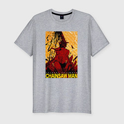 Мужская slim-футболка CHAINSAW MAN DENJI