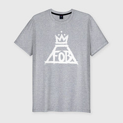 Мужская slim-футболка Fall Out Boy FOB logo