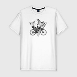 Мужская slim-футболка Mountains bikes
