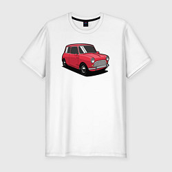 Мужская slim-футболка Маленькая красная машина