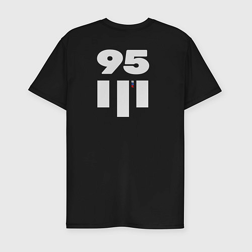Мужская slim-футболка 95 регион Чечня / Черный – фото 2