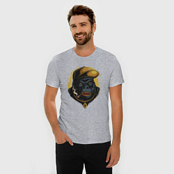 Футболка slim-fit Hip-hop Gorilla, цвет: меланж — фото 2