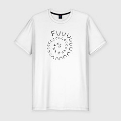 Футболка slim-fit Fuuuuuck, цвет: белый