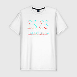 Футболка slim-fit MARSHMELLO МАРШМЕЛЛОУ NEON, цвет: белый