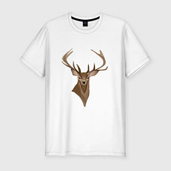 Мужская slim-футболка Лесной король - Олень