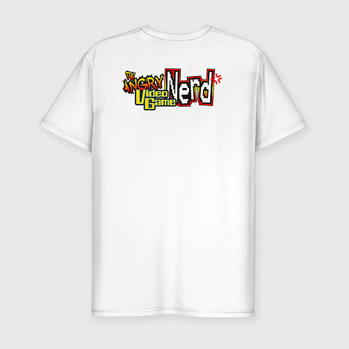 Мужская slim-футболка AVGN - Angry Video Game Nerd / Белый – фото 2