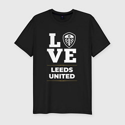 Футболка slim-fit Leeds United Love Classic, цвет: черный