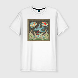 Мужская slim-футболка Chinese Pattern Птичий орнамент