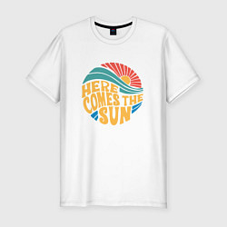 Мужская slim-футболка Here Comes the Sun Лето