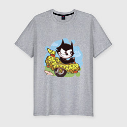 Мужская slim-футболка Felix - the cat