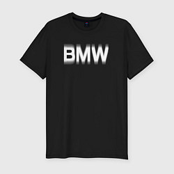 Мужская slim-футболка Бмв - bmw в не фокусе