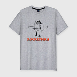 Мужская slim-футболка ROCKETMAN Человек-ракета