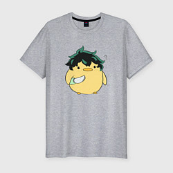 Футболка slim-fit Опасный Мидория My Hero Academia, цвет: меланж