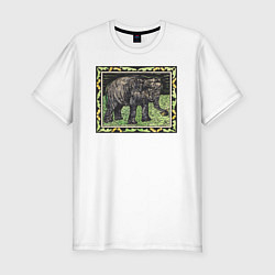 Футболка slim-fit Olifant Met Fles Слон, цвет: белый