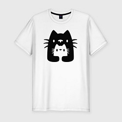 Мужская slim-футболка Cats Family
