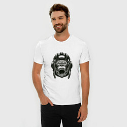 Футболка slim-fit MONKEY IN A TANK HELMET, цвет: белый — фото 2