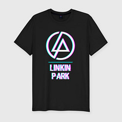 Мужская slim-футболка Linkin Park Glitch Rock