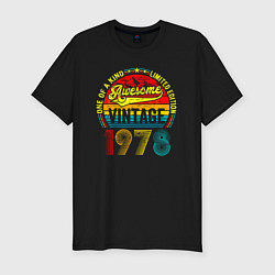 Футболка slim-fit Единственный в своем роде 1978, цвет: черный