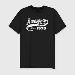 Футболка slim-fit Awesome Since 1978, цвет: черный