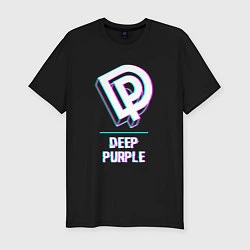 Футболка slim-fit Deep Purple Glitch Rock, цвет: черный
