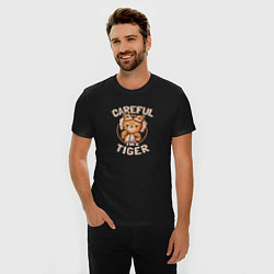 Футболка slim-fit Careful Im a Tiger, цвет: черный — фото 2