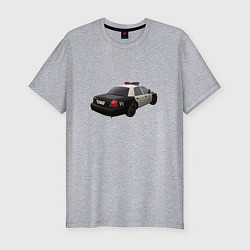Мужская slim-футболка LAPD автомобиль