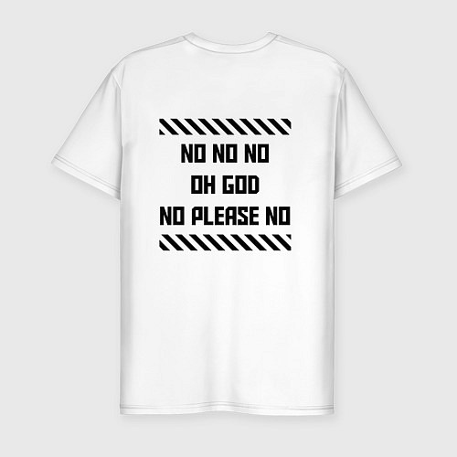 Мужская slim-футболка This not hehe / Белый – фото 2