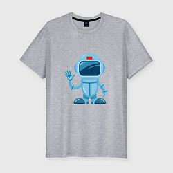 Мужская slim-футболка Blue Spaceman