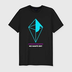 Футболка slim-fit Символ No Mans Sky в неоновых цветах, цвет: черный