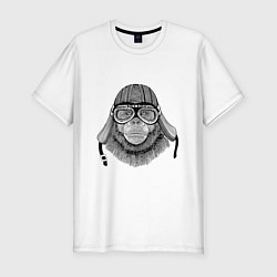 Футболка slim-fit MONKEY PILOT, цвет: белый